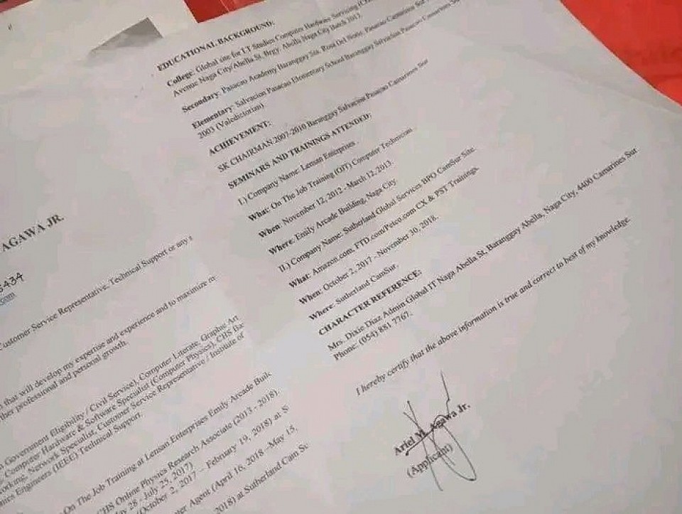 VALEDICTORIAN PROFESSIONAL CIVIL SERVICE/BACKGROUND